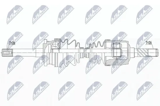 Antriebswelle Vorderachse rechts NTY NPW-MZ-066 Bild Antriebswelle Vorderachse rechts NTY NPW-MZ-066