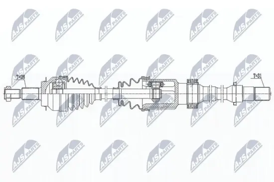 Antriebswelle NTY NPW-MZ-076 Bild Antriebswelle NTY NPW-MZ-076