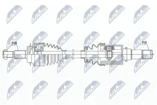 Antriebswelle NTY NPW-MZ-078 Bild Antriebswelle NTY NPW-MZ-078