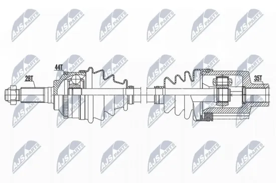 Antriebswelle Vorderachse rechts NTY NPW-MZ-084 Bild Antriebswelle Vorderachse rechts NTY NPW-MZ-084