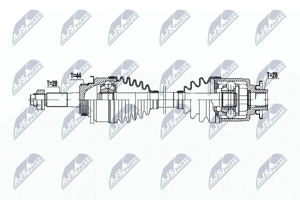 Antriebswelle Vorderachse links NTY NPW-MZ-092