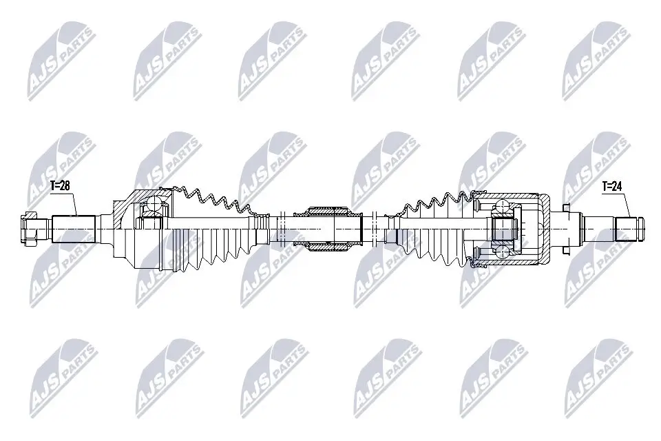 Antriebswelle Vorderachse links NTY NPW-MZ-096