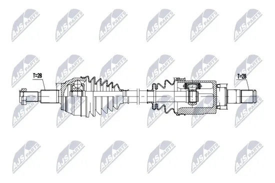 Antriebswelle Vorderachse links NTY NPW-MZ-100 Bild Antriebswelle Vorderachse links NTY NPW-MZ-100