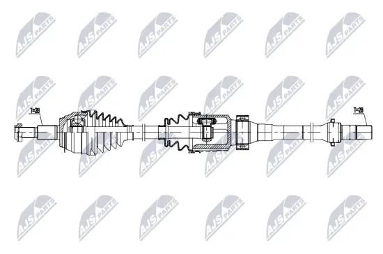 Antriebswelle Vorderachse rechts NTY NPW-MZ-102 Bild Antriebswelle Vorderachse rechts NTY NPW-MZ-102