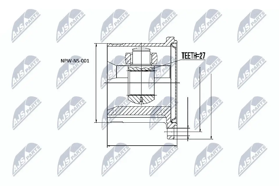 Gelenksatz, Antriebswelle NTY NPW-NS-001