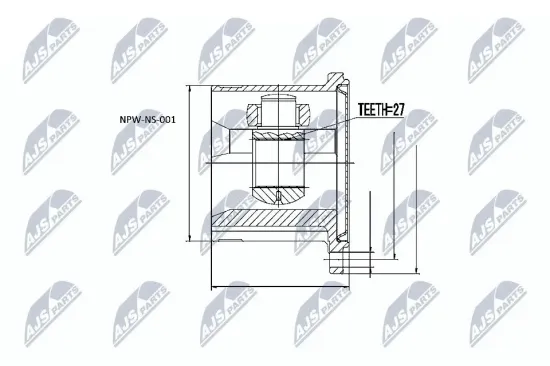 Gelenksatz, Antriebswelle NTY NPW-NS-001 Bild Gelenksatz, Antriebswelle NTY NPW-NS-001