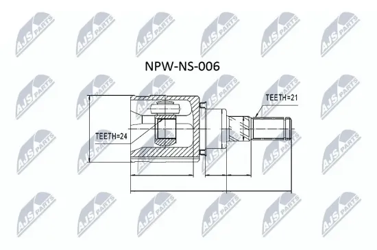 Gelenksatz, Antriebswelle NTY NPW-NS-006 Bild Gelenksatz, Antriebswelle NTY NPW-NS-006