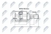 Gelenksatz, Antriebswelle Vorderachse links getriebeseitig NTY NPW-NS-011