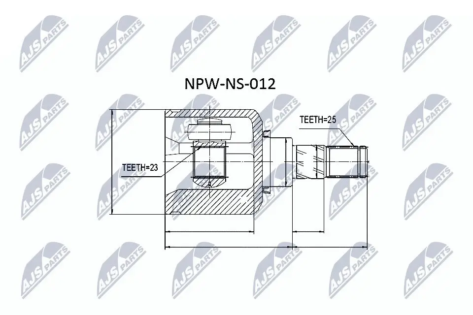 Gelenksatz, Antriebswelle getriebeseitig NTY NPW-NS-012