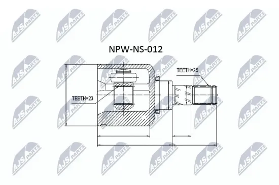 Gelenksatz, Antriebswelle getriebeseitig NTY NPW-NS-012 Bild Gelenksatz, Antriebswelle getriebeseitig NTY NPW-NS-012