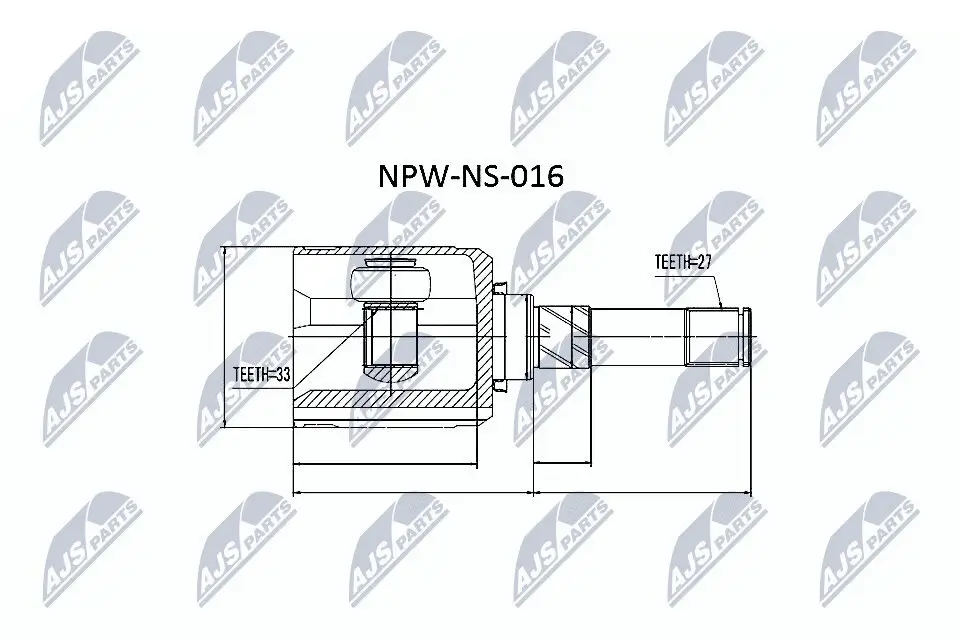 Gelenksatz, Antriebswelle NTY NPW-NS-016