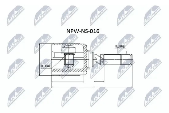 Gelenksatz, Antriebswelle NTY NPW-NS-016 Bild Gelenksatz, Antriebswelle NTY NPW-NS-016