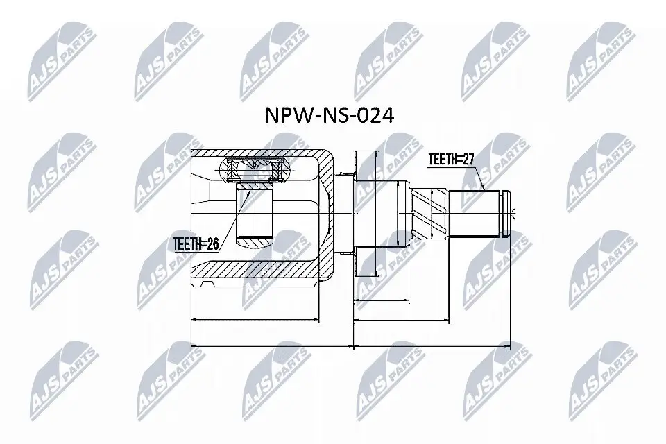 Gelenksatz, Antriebswelle NTY NPW-NS-024