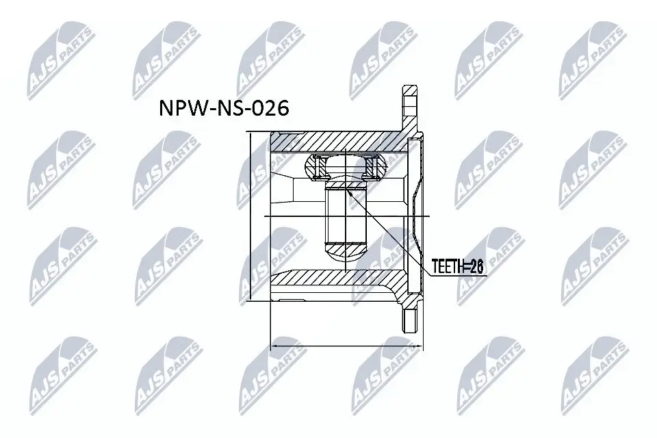 Gelenksatz, Antriebswelle NTY NPW-NS-026 Bild Gelenksatz, Antriebswelle NTY NPW-NS-026