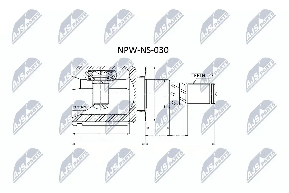 Gelenksatz, Antriebswelle NTY NPW-NS-030