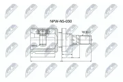 Gelenksatz, Antriebswelle NTY NPW-NS-030