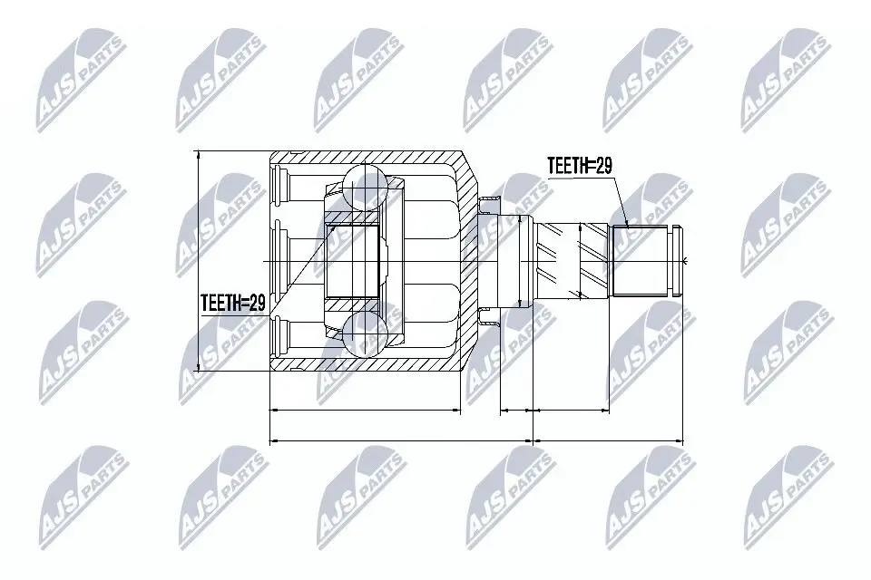 Gelenksatz, Antriebswelle NTY NPW-NS-044