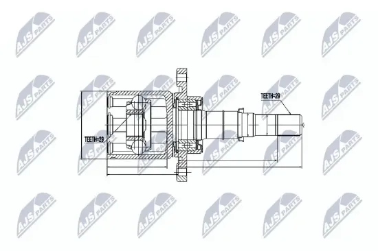 Gelenksatz, Antriebswelle NTY NPW-NS-045 Bild Gelenksatz, Antriebswelle NTY NPW-NS-045