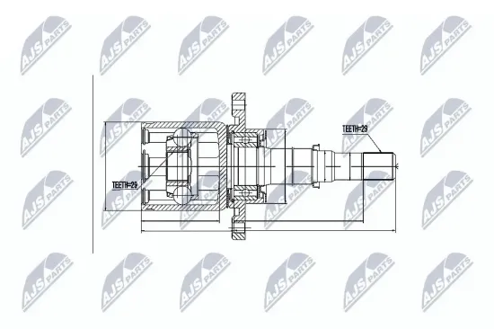 Gelenksatz, Antriebswelle NTY NPW-NS-046 Bild Gelenksatz, Antriebswelle NTY NPW-NS-046