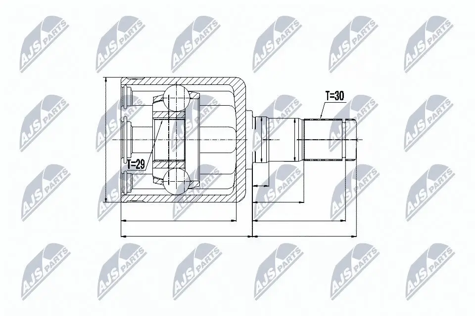 Gelenksatz, Antriebswelle NTY NPW-NS-050 Bild Gelenksatz, Antriebswelle NTY NPW-NS-050