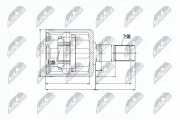 Gelenksatz, Antriebswelle NTY NPW-NS-050