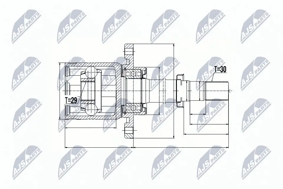 Gelenksatz, Antriebswelle NTY NPW-NS-051