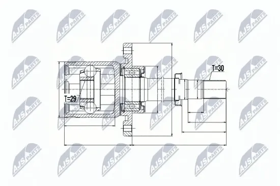 Gelenksatz, Antriebswelle NTY NPW-NS-051 Bild Gelenksatz, Antriebswelle NTY NPW-NS-051