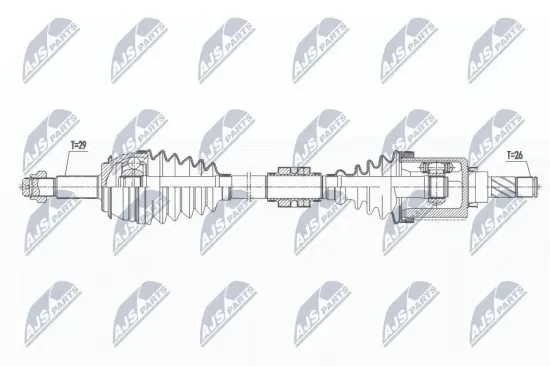 Antriebswelle Vorderachse links NTY NPW-NS-072 Bild Antriebswelle Vorderachse links NTY NPW-NS-072