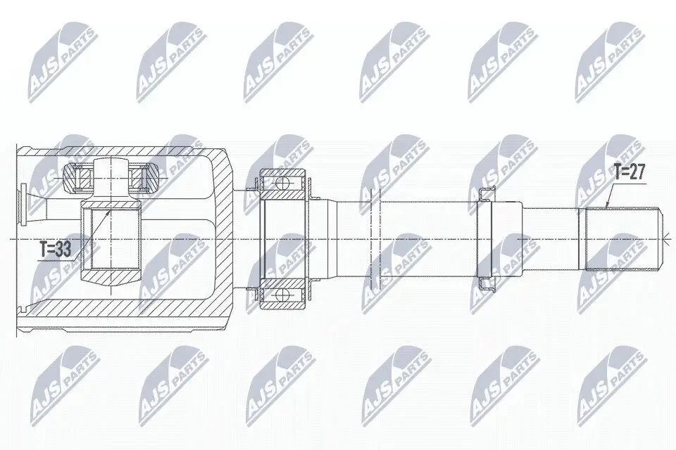 Gelenksatz, Antriebswelle Vorderachse rechts NTY NPW-NS-081