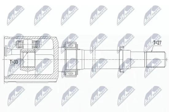 Gelenksatz, Antriebswelle Vorderachse rechts NTY NPW-NS-081 Bild Gelenksatz, Antriebswelle Vorderachse rechts NTY NPW-NS-081
