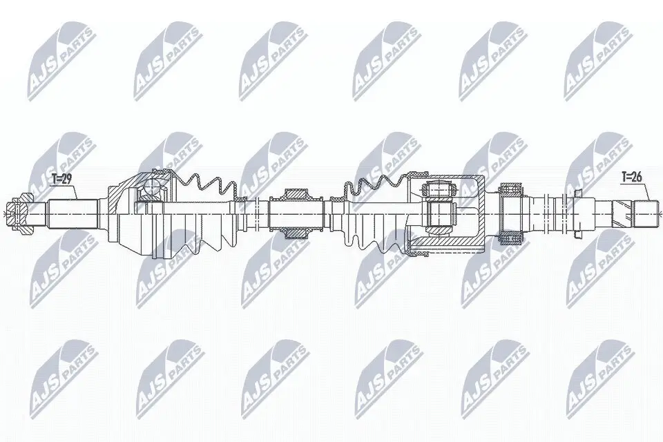 Antriebswelle Vorderachse rechts NTY NPW-NS-094