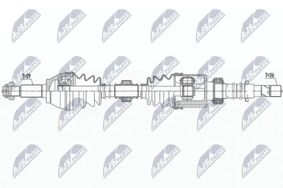 Antriebswelle Vorderachse rechts NTY NPW-NS-094 Bild Antriebswelle Vorderachse rechts NTY NPW-NS-094
