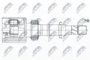 Antriebswelle Vorderachse rechts NTY NPW-NS-095