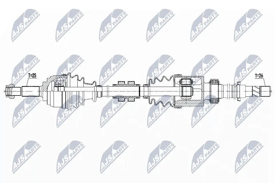 Antriebswelle Vorderachse rechts NTY NPW-NS-102