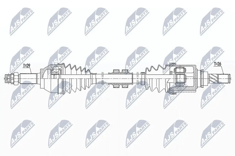 Antriebswelle Vorderachse links NTY NPW-NS-144