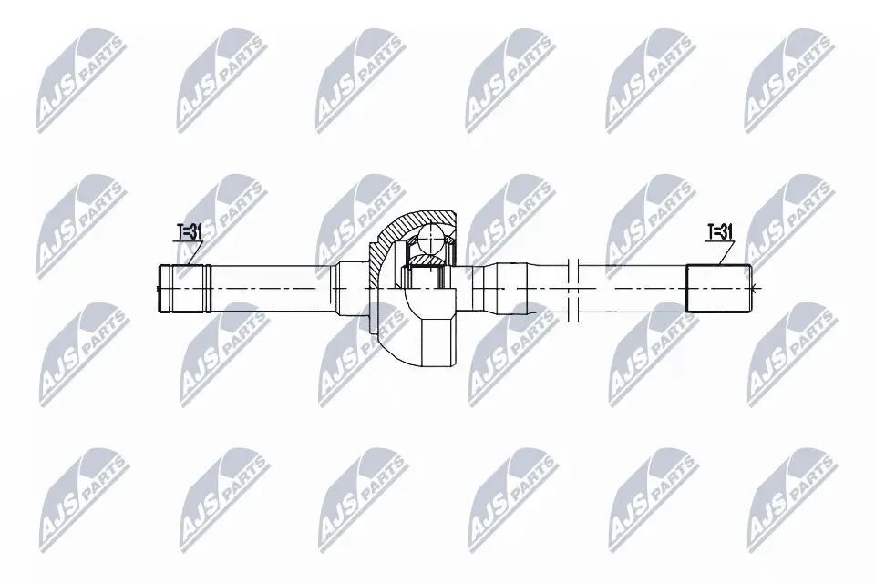 Antriebswelle Vorderachse links NTY NPW-NS-156