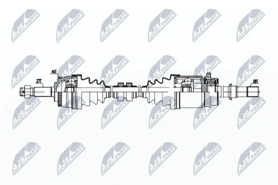 Antriebswelle Vorderachse rechts NTY NPW-NS-157 Bild Antriebswelle Vorderachse rechts NTY NPW-NS-157