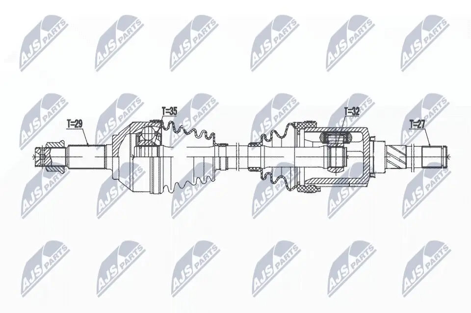 Antriebswelle Vorderachse links NTY NPW-NS-165