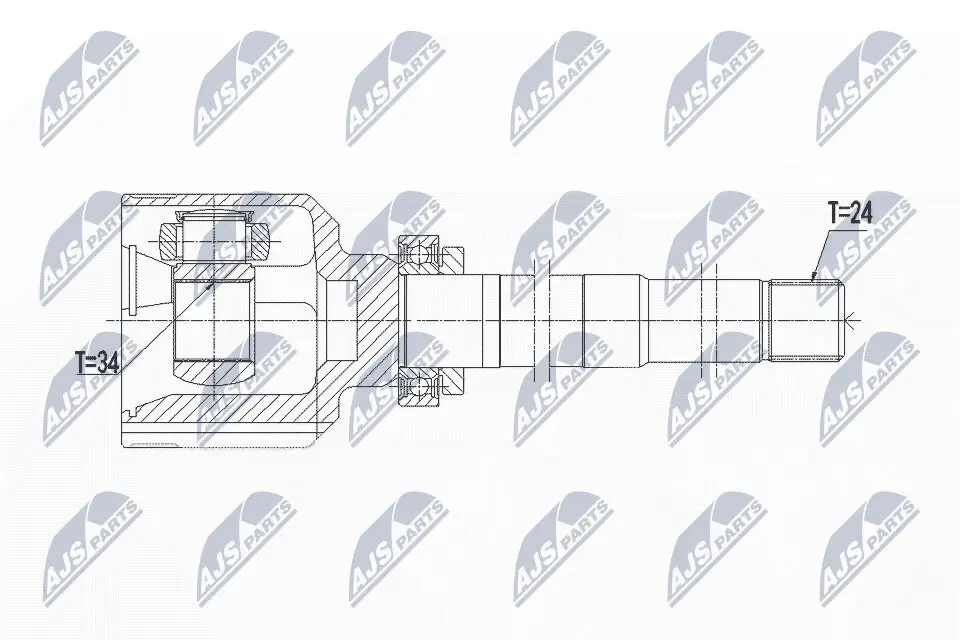 Gelenksatz, Antriebswelle NTY NPW-PE-018