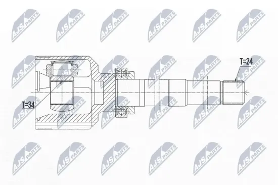 Gelenksatz, Antriebswelle NTY NPW-PE-018 Bild Gelenksatz, Antriebswelle NTY NPW-PE-018