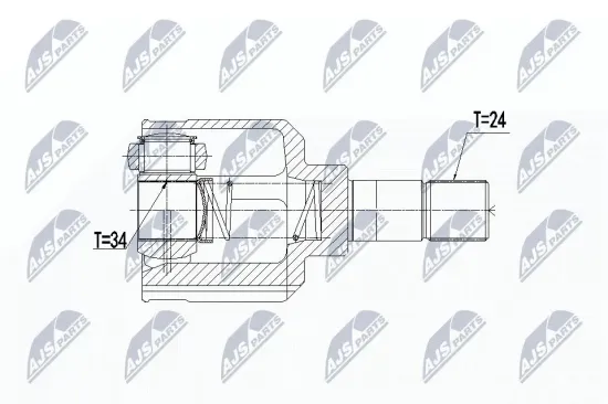 Gelenksatz, Antriebswelle NTY NPW-PE-024 Bild Gelenksatz, Antriebswelle NTY NPW-PE-024