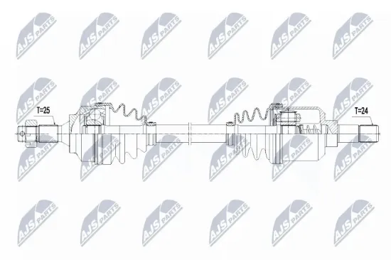 Antriebswelle Vorderachse links NTY NPW-PE-025 Bild Antriebswelle Vorderachse links NTY NPW-PE-025