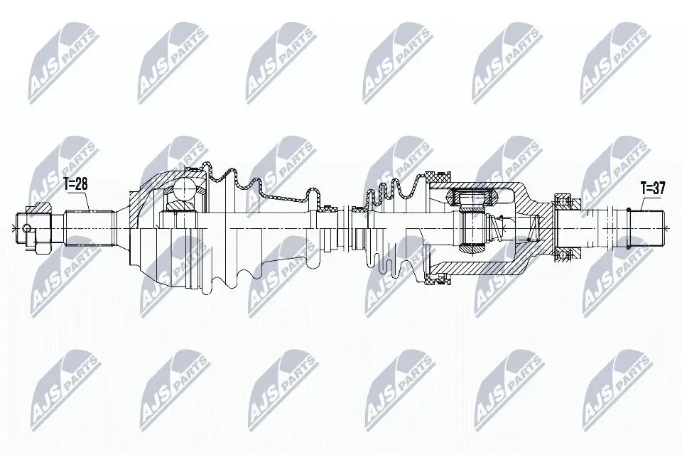 Antriebswelle Vorderachse links NTY NPW-PE-035
