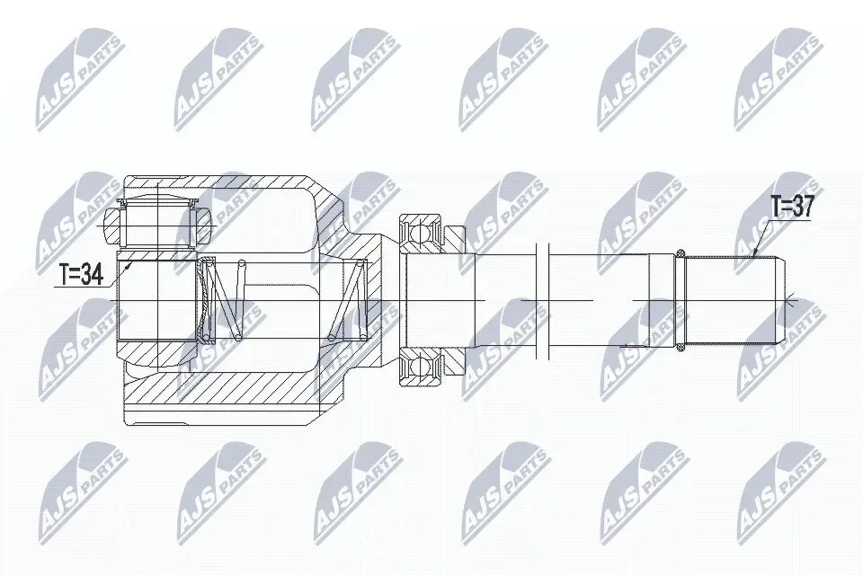 Gelenksatz, Antriebswelle NTY NPW-PE-038