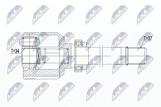 Gelenksatz, Antriebswelle NTY NPW-PE-038 Bild Gelenksatz, Antriebswelle NTY NPW-PE-038