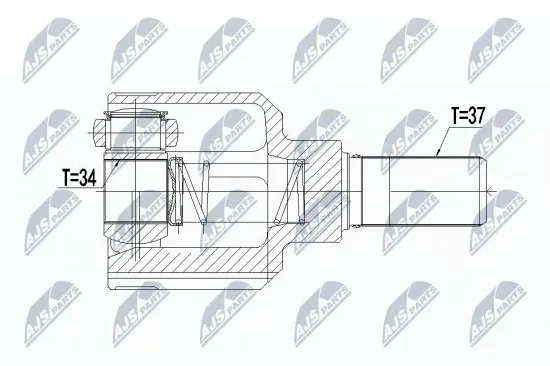 Gelenksatz, Antriebswelle NTY NPW-PE-040 Bild Gelenksatz, Antriebswelle NTY NPW-PE-040