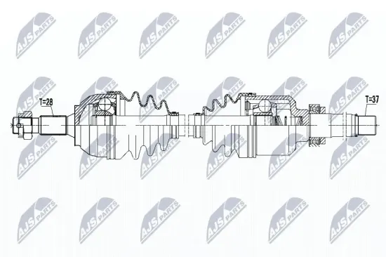 Antriebswelle Vorderachse rechts NTY NPW-PE-041 Bild Antriebswelle Vorderachse rechts NTY NPW-PE-041