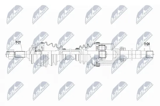 Antriebswelle Vorderachse rechts NTY NPW-PE-047 Bild Antriebswelle Vorderachse rechts NTY NPW-PE-047