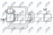 Gelenksatz, Antriebswelle NTY NPW-PE-056