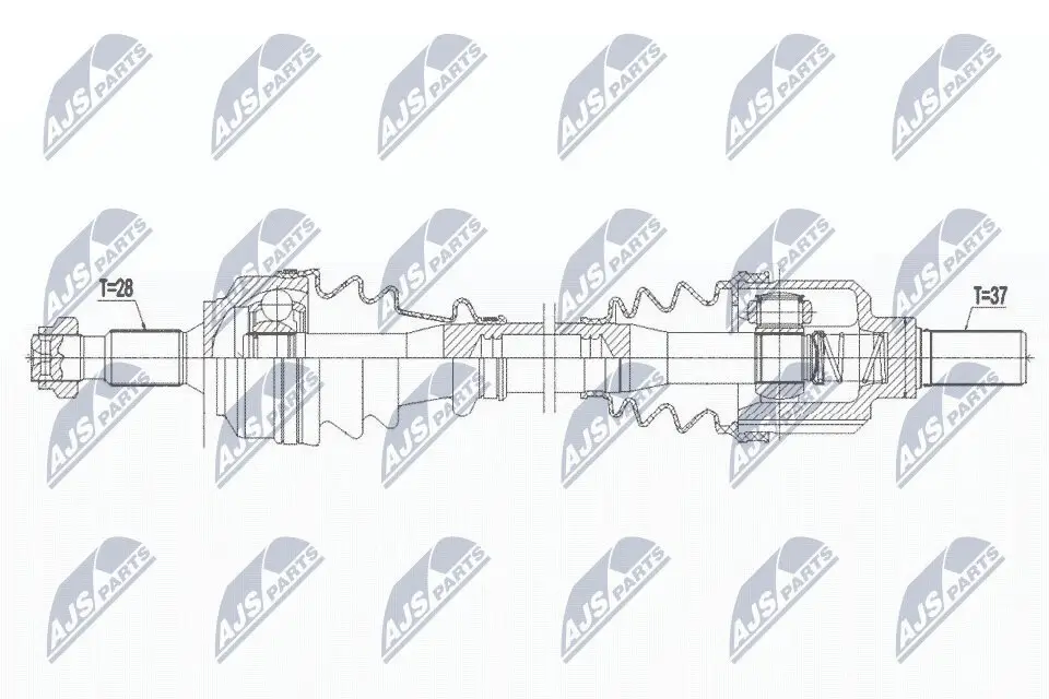 Antriebswelle Vorderachse links NTY NPW-PE-061